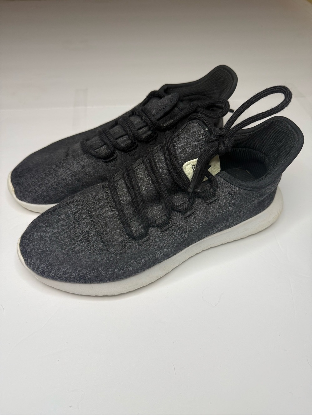 adidas Women's Black Knit Sneakers with White Midsole